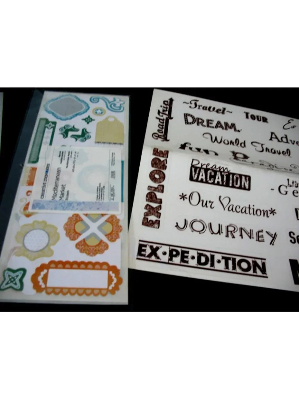 Creative Memories ABC Great Lengths, Titles, Travel, Mediterranean stickers